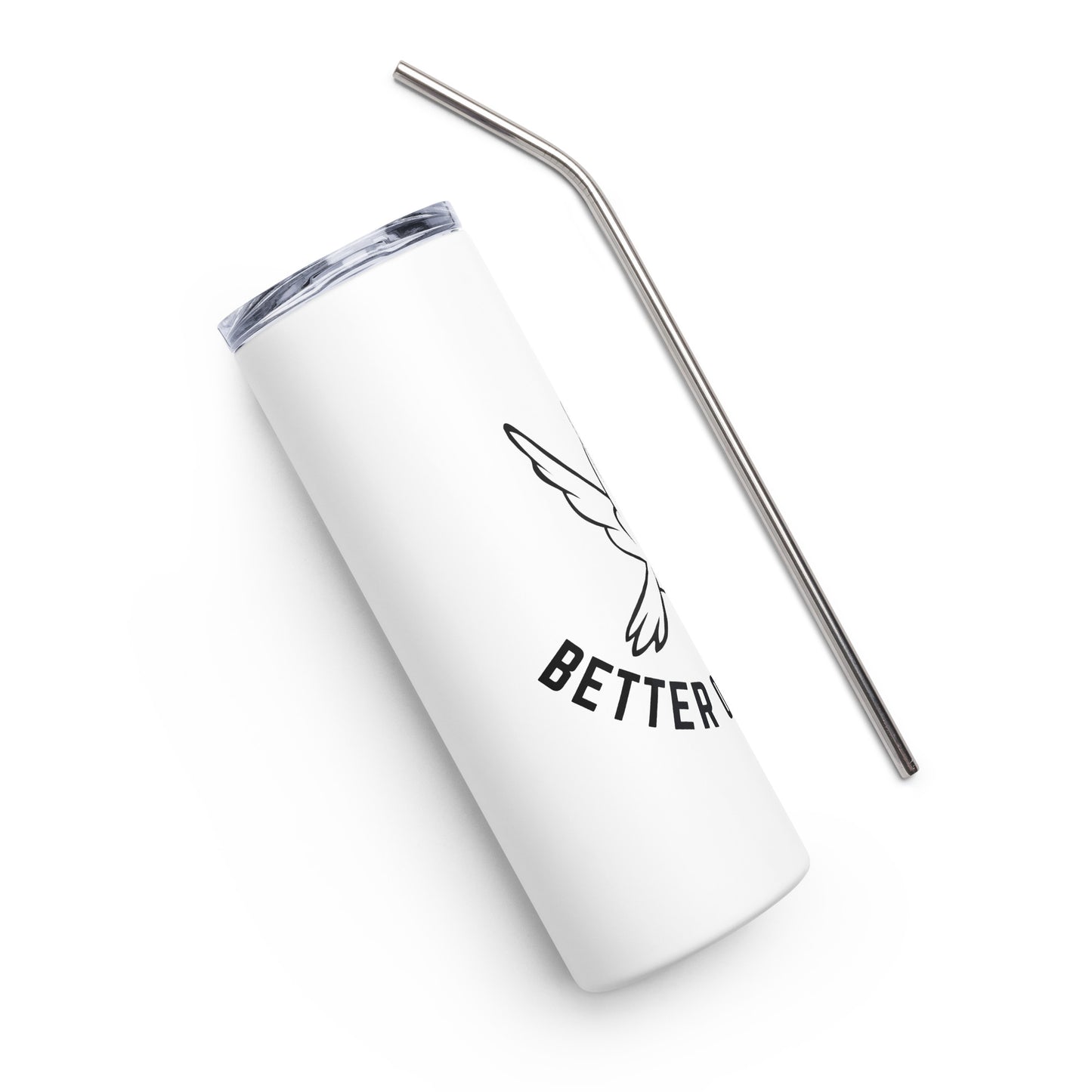 Stainless Steel Tumbler | Better Outcomes | White - Better Outcomes