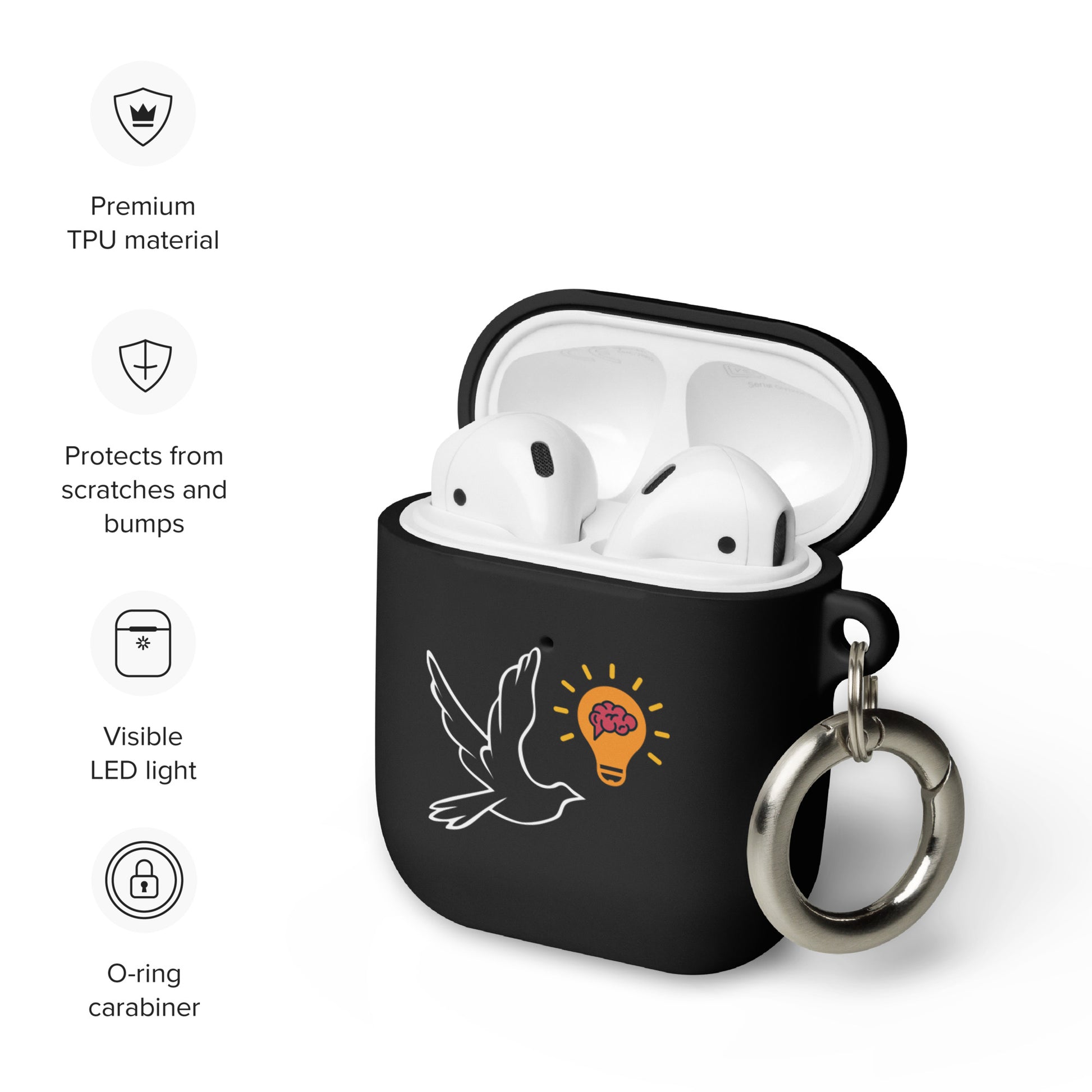 AirPods case | Better Outcomes | Logo | Black - Better Outcomes