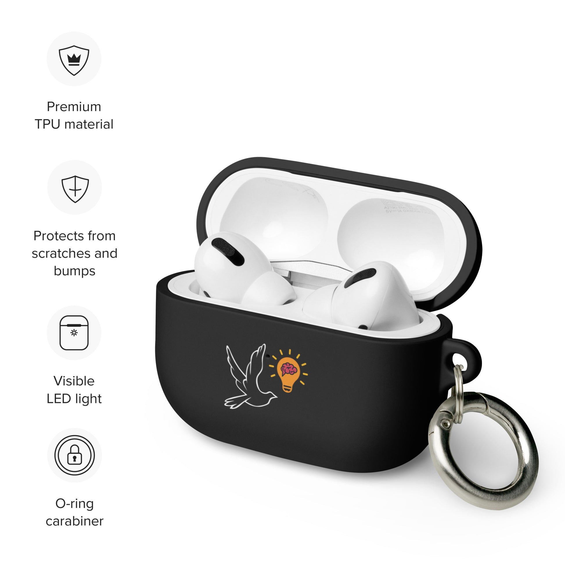 AirPods case | Better Outcomes | Logo | Black - Better Outcomes