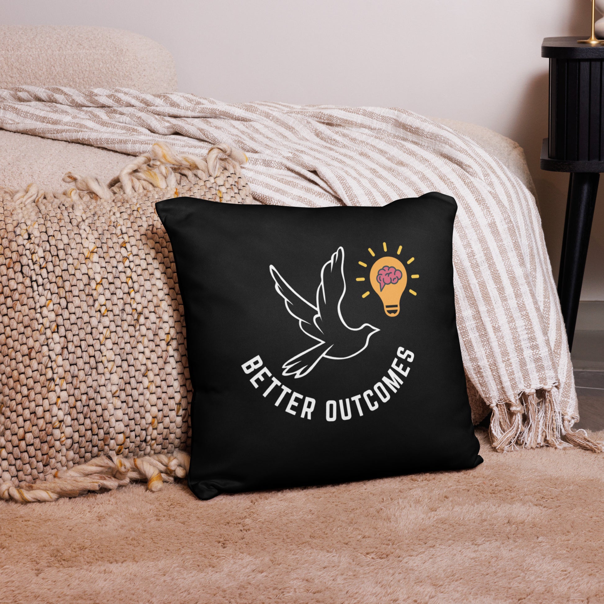 Basic Pillow | Better Outcomes | Black - Better Outcomes