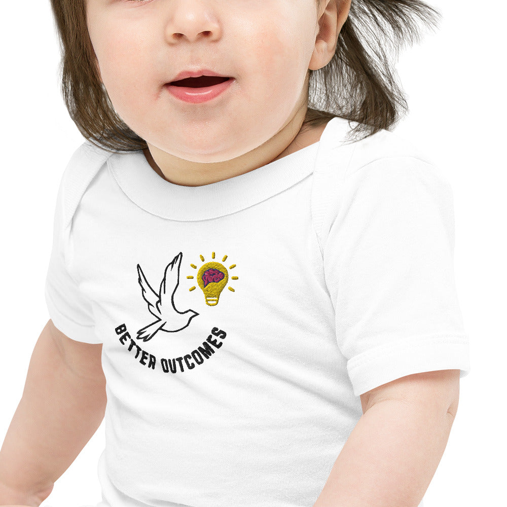 Baby Body Suit | One Piece | Better Outcomes | White and Pink - Better Outcomes