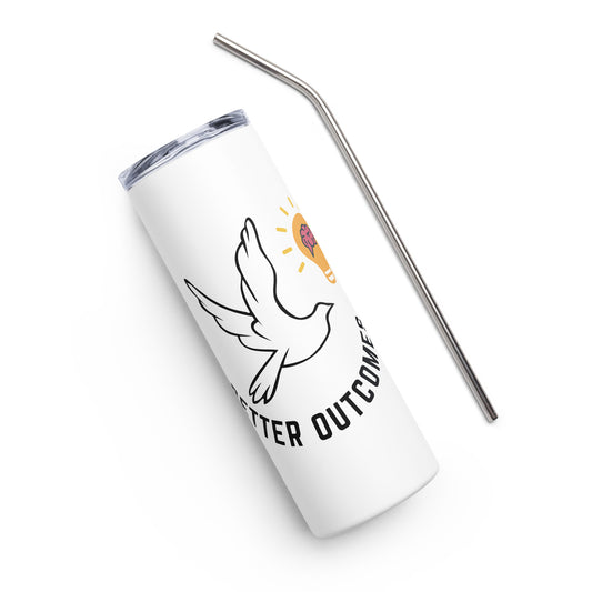 Stainless Steel Tumbler | Better Outcomes | White - Better Outcomes