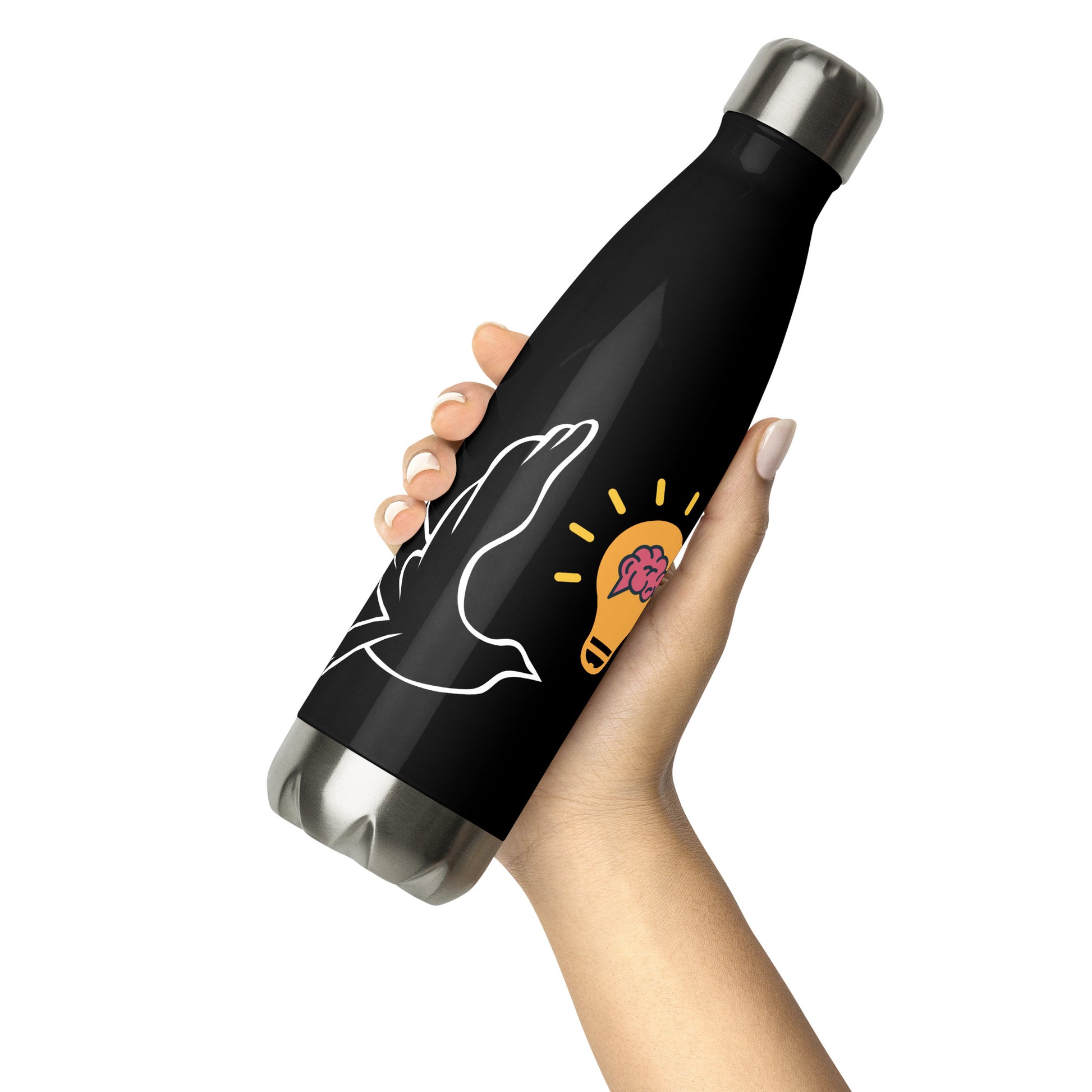 Stainless Steel Water Bottle | Better Outcomes | Logo | Black - Better Outcomes