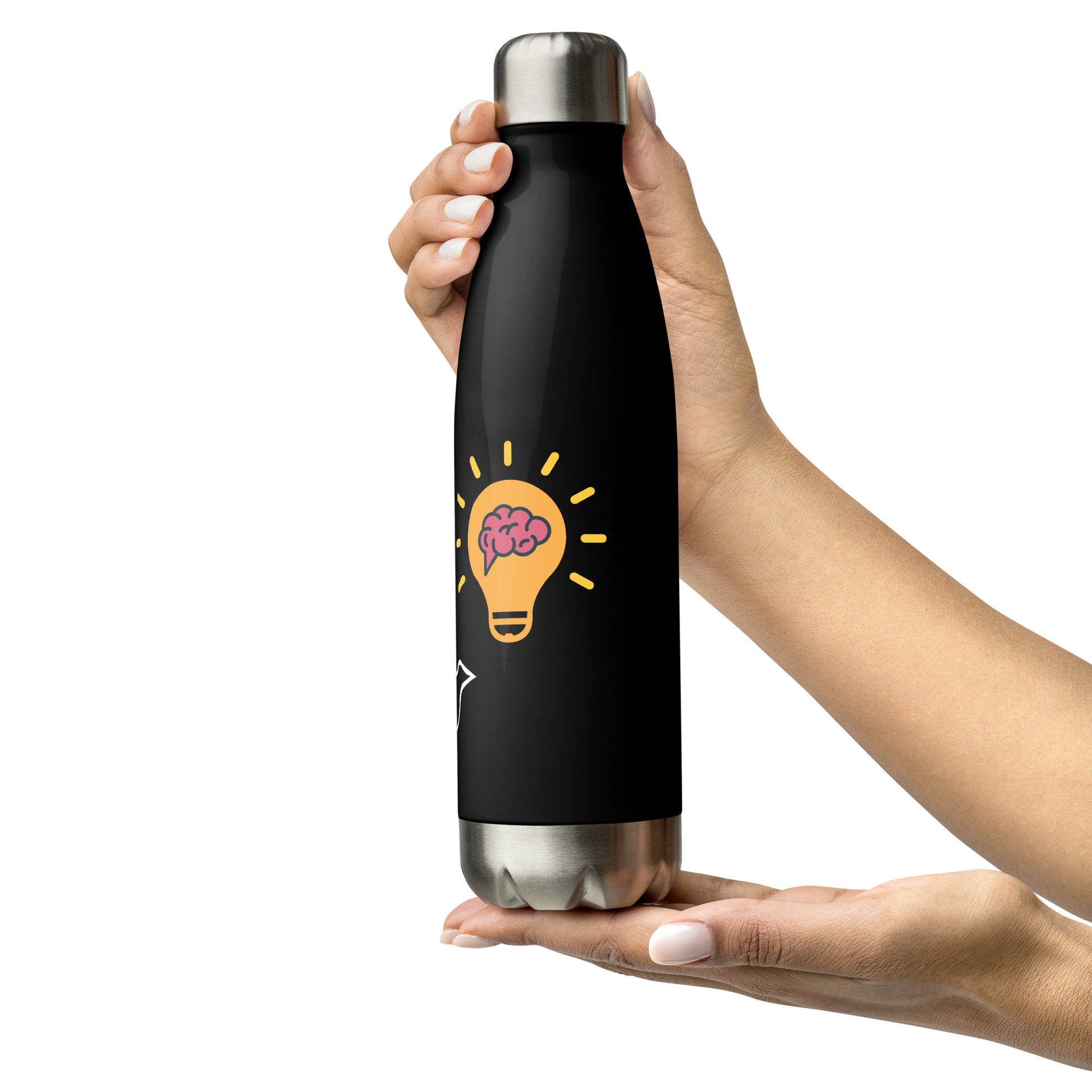 Stainless Steel Water Bottle | Better Outcomes | Logo | Black - Better Outcomes