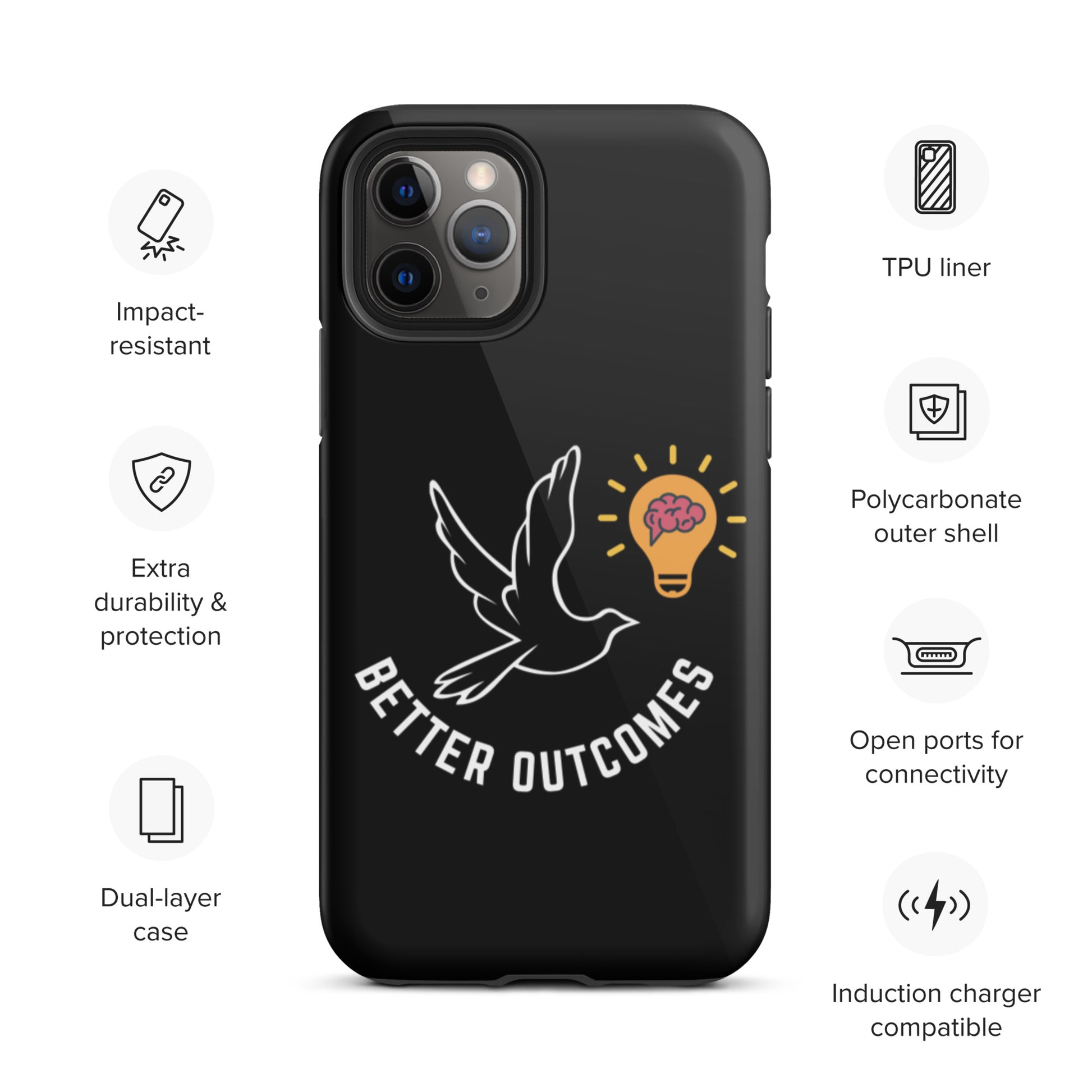 Tough iPhone case | Better Outcomes | Black - Better Outcomes