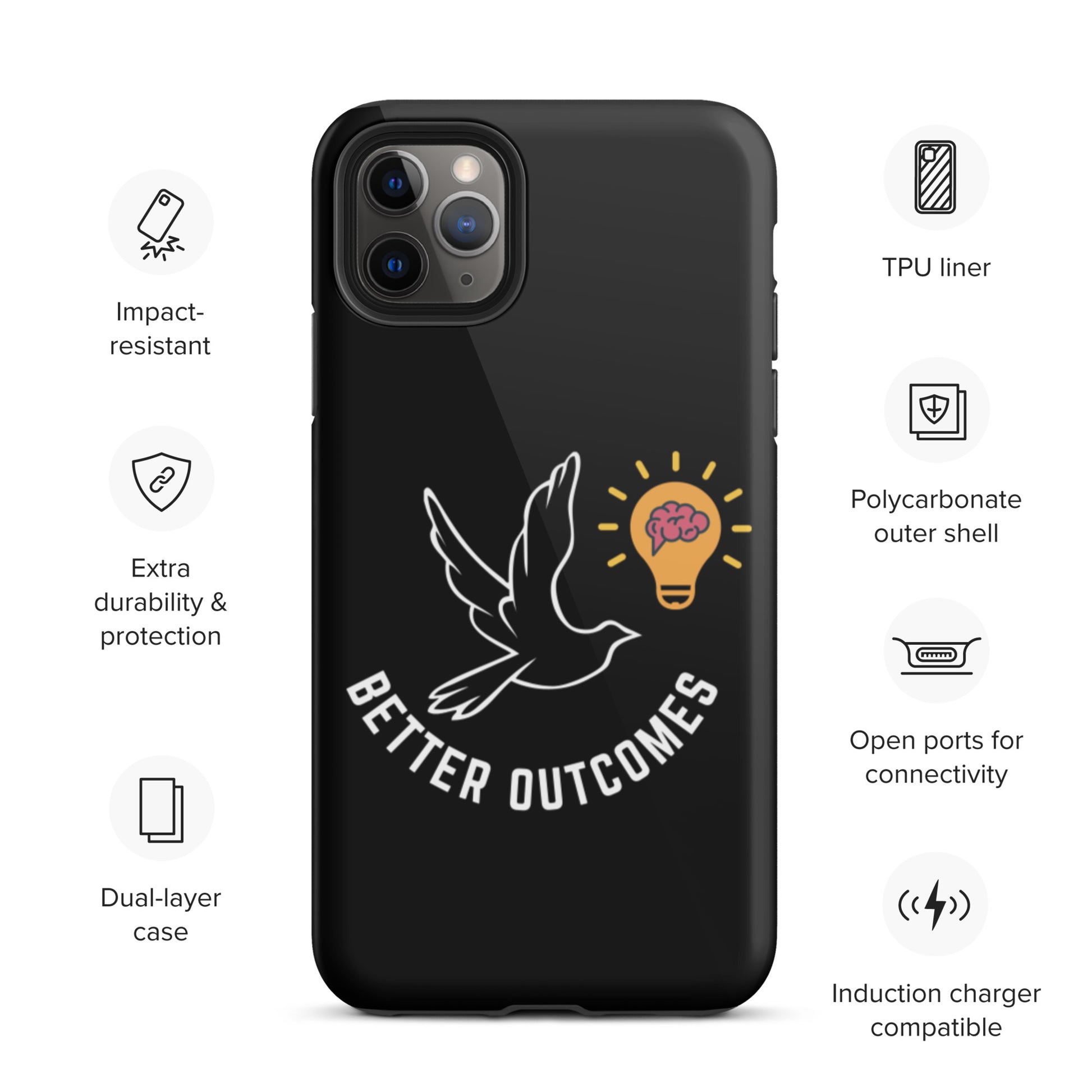 Tough iPhone case | Better Outcomes | Black - Better Outcomes