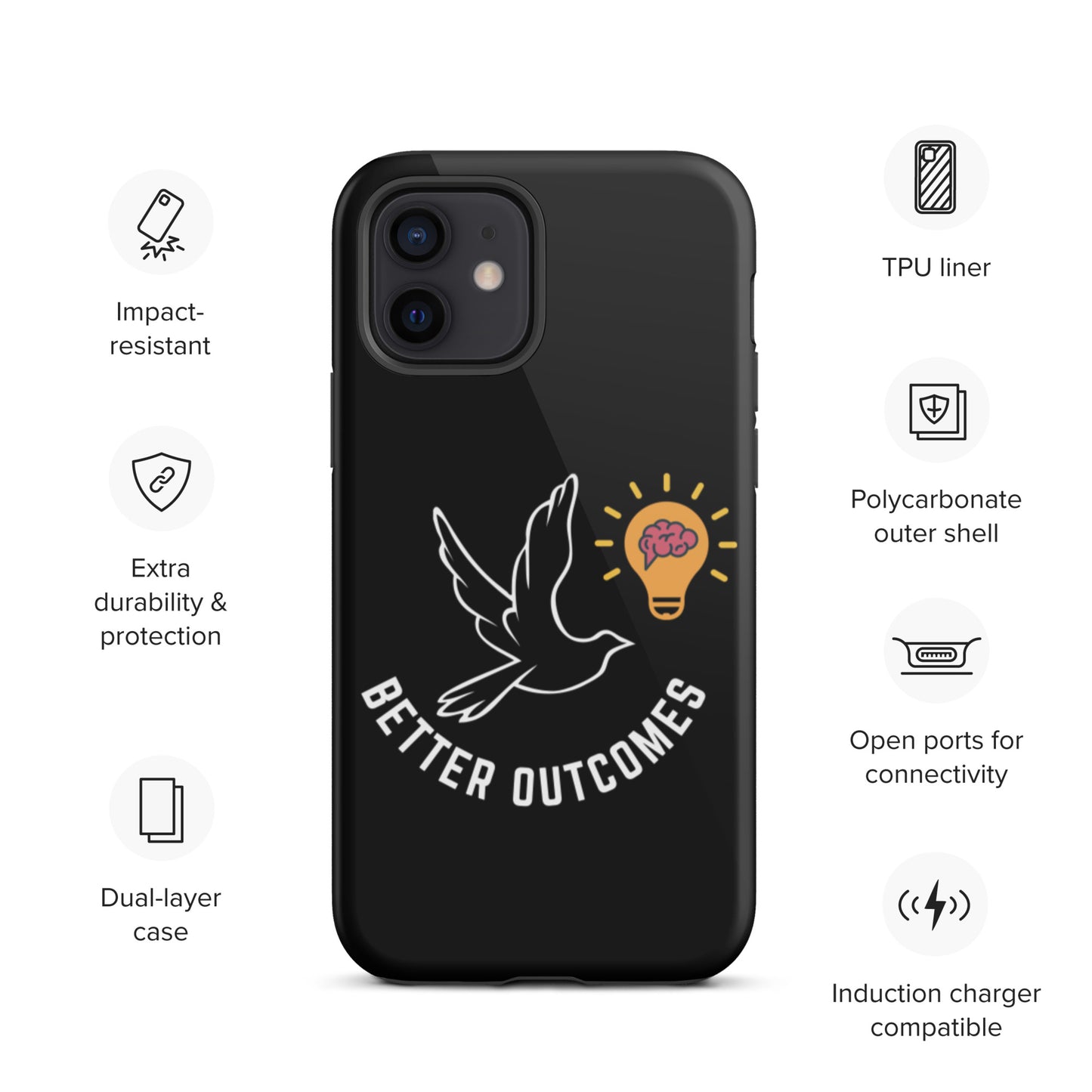 Tough iPhone case | Better Outcomes | Black - Better Outcomes