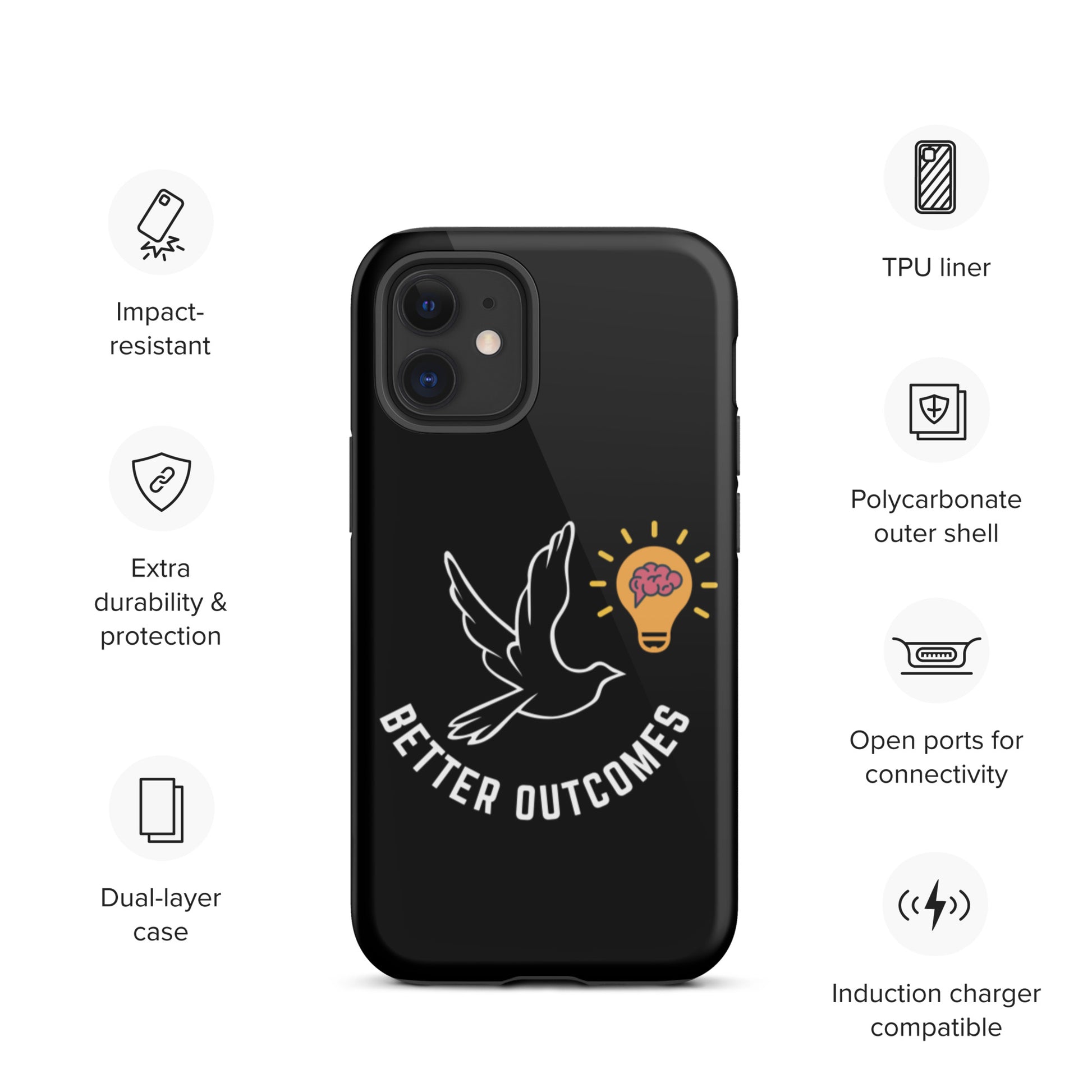 Tough iPhone case | Better Outcomes | Black - Better Outcomes