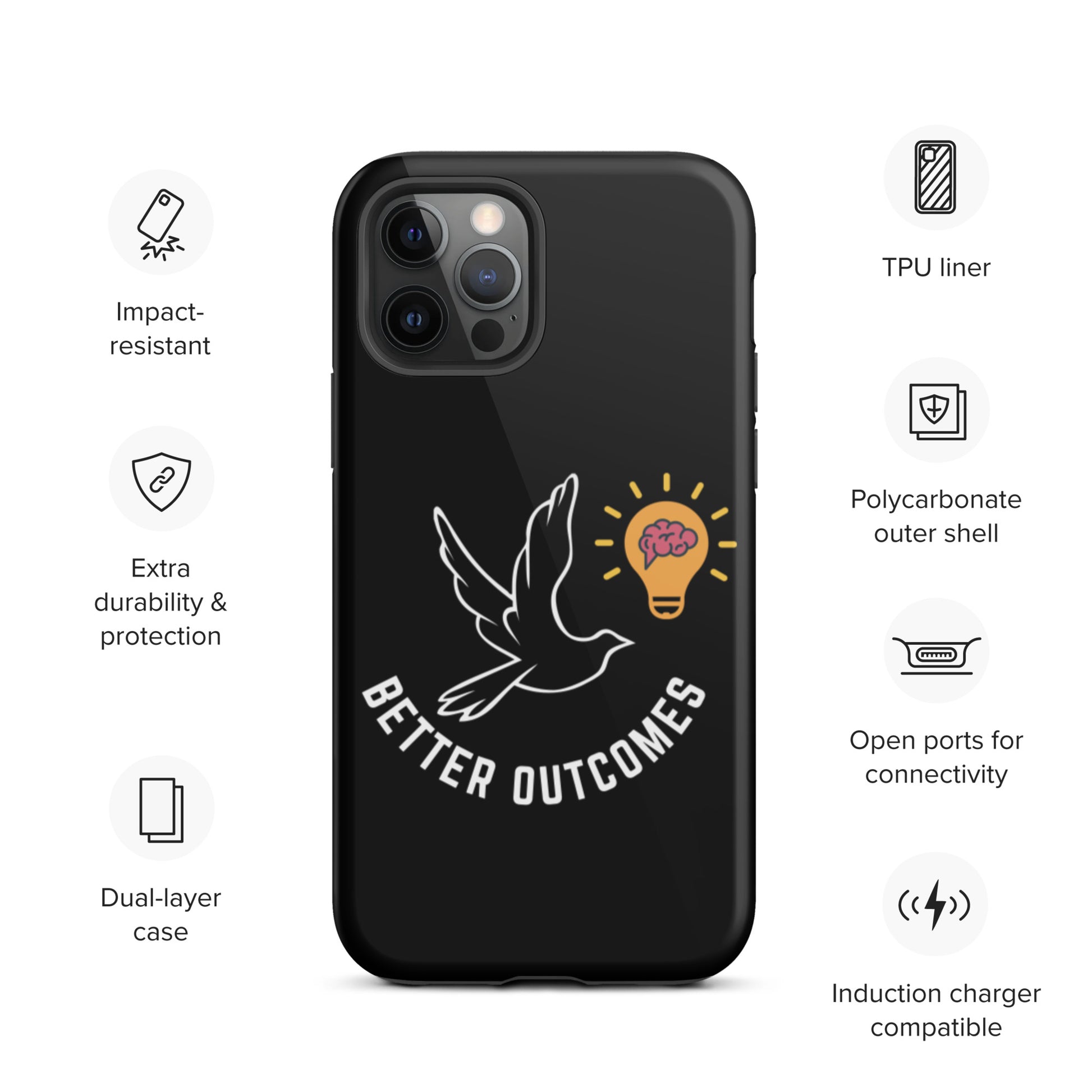 Tough iPhone case | Better Outcomes | Black - Better Outcomes