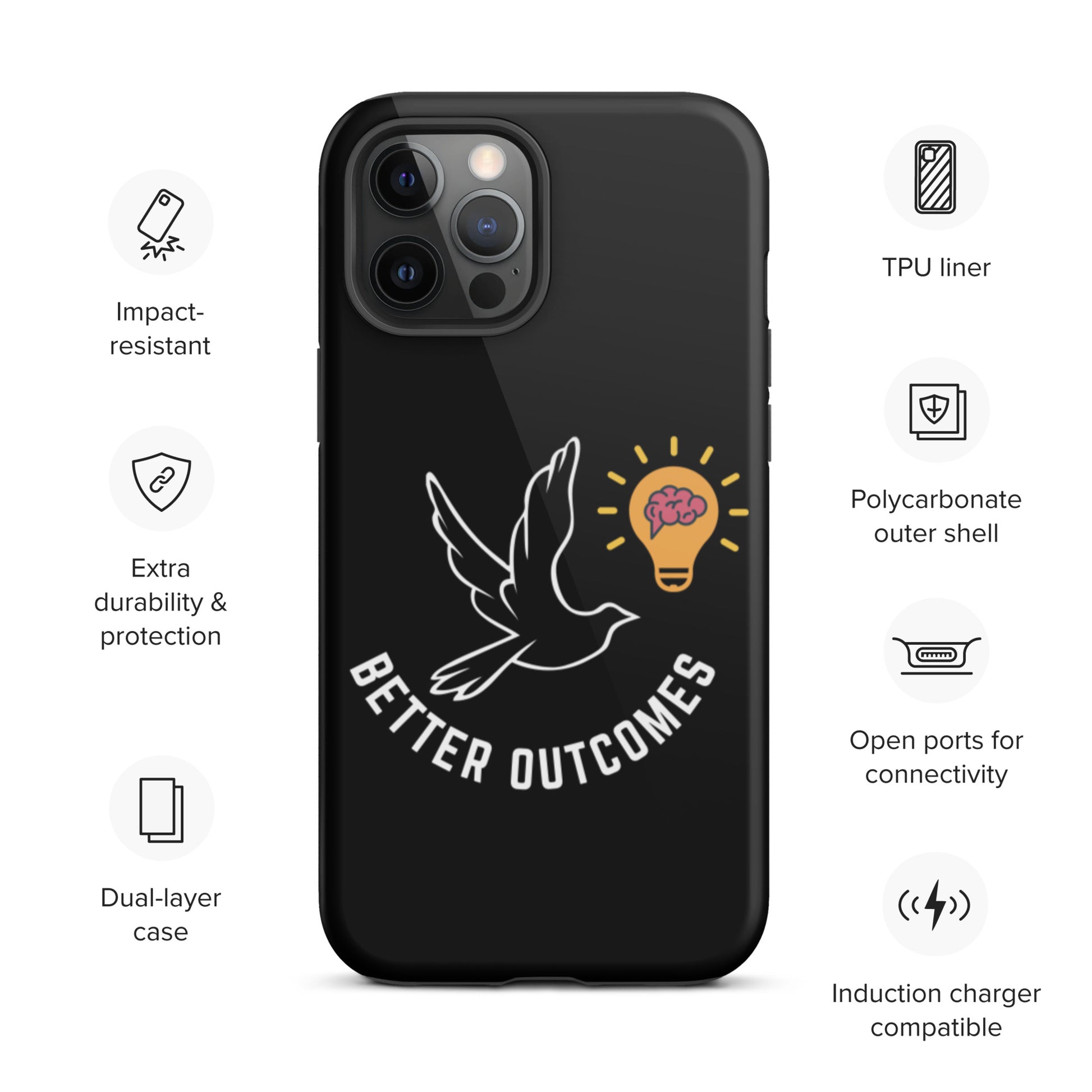 Tough iPhone case | Better Outcomes | Black - Better Outcomes