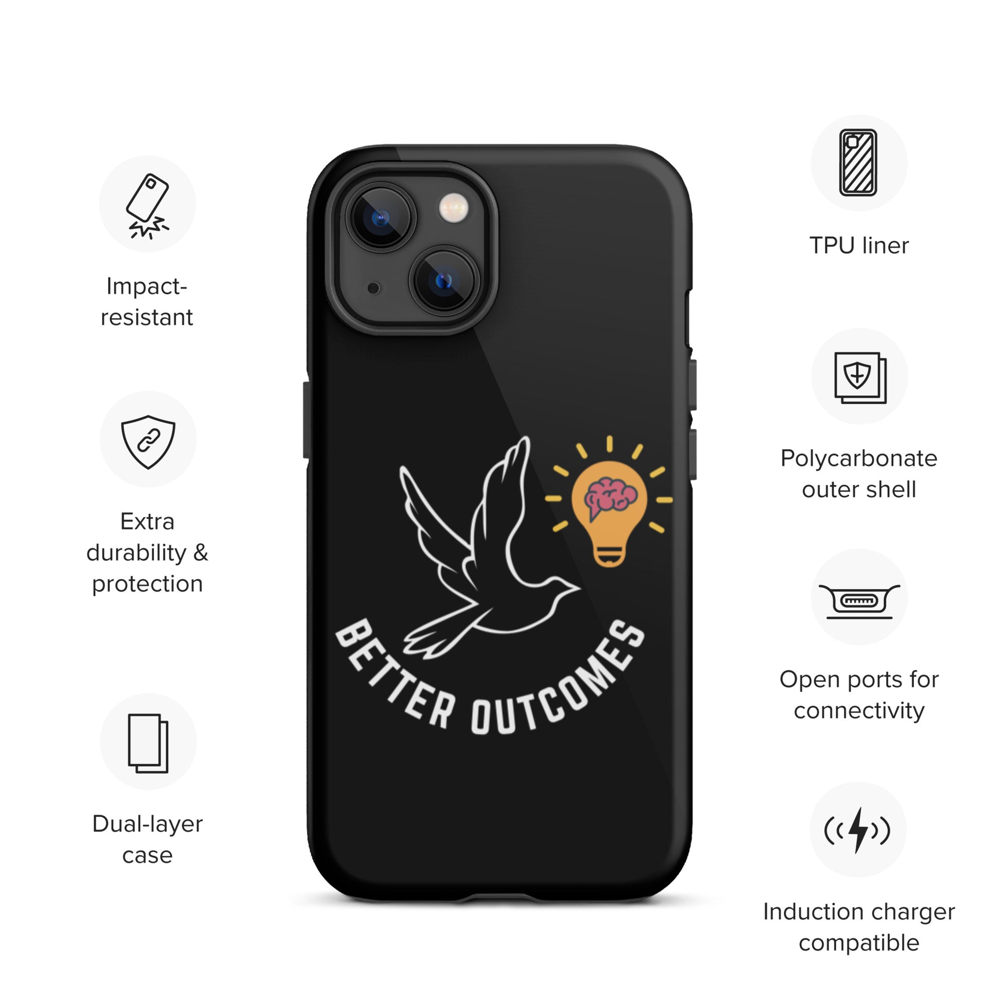 Tough iPhone case | Better Outcomes | Black - Better Outcomes