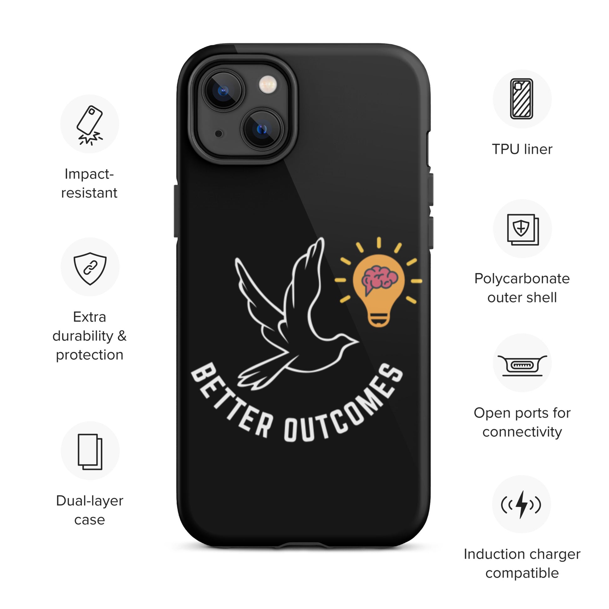 Tough iPhone case | Better Outcomes | Black - Better Outcomes