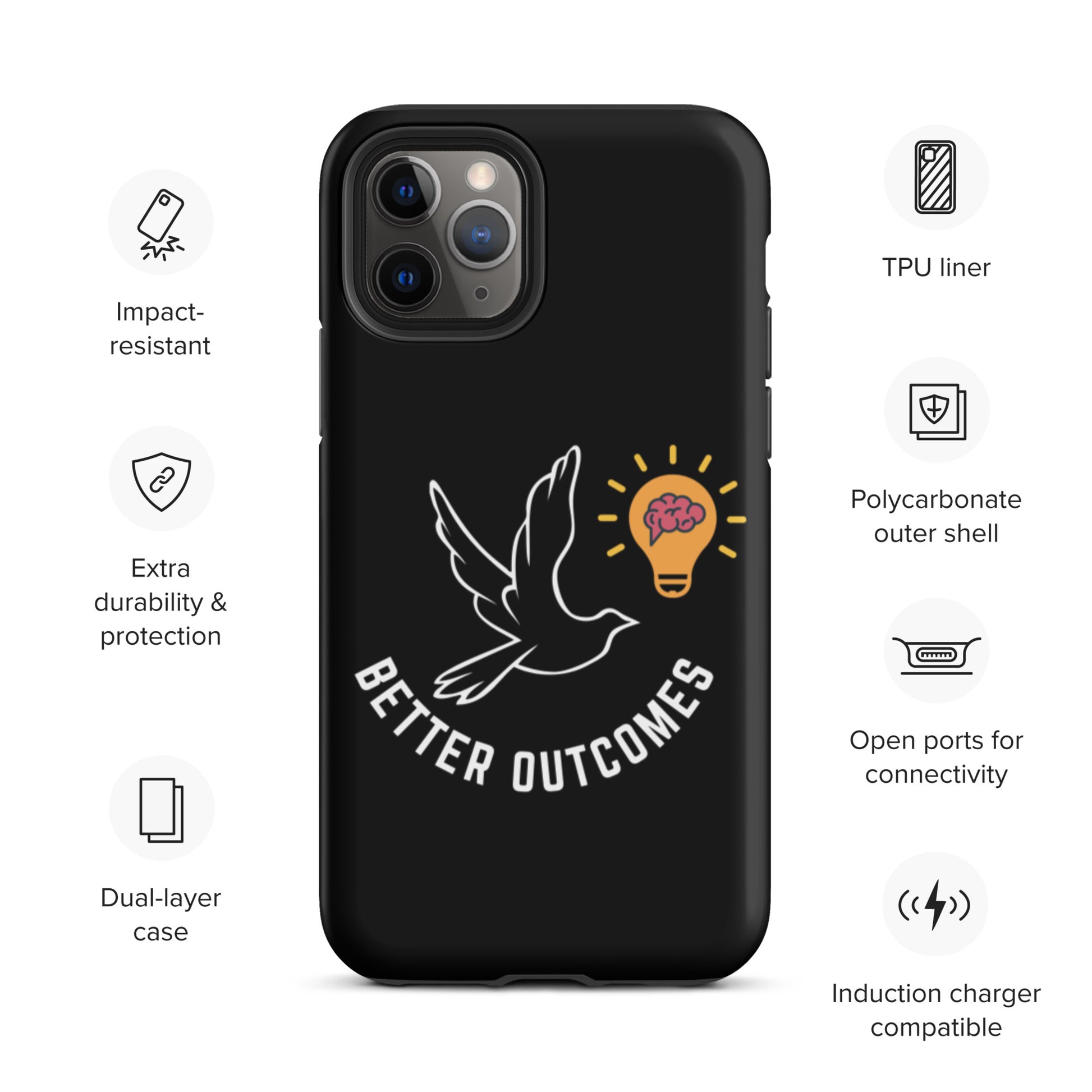 Tough iPhone case | Better Outcomes | Black - Better Outcomes