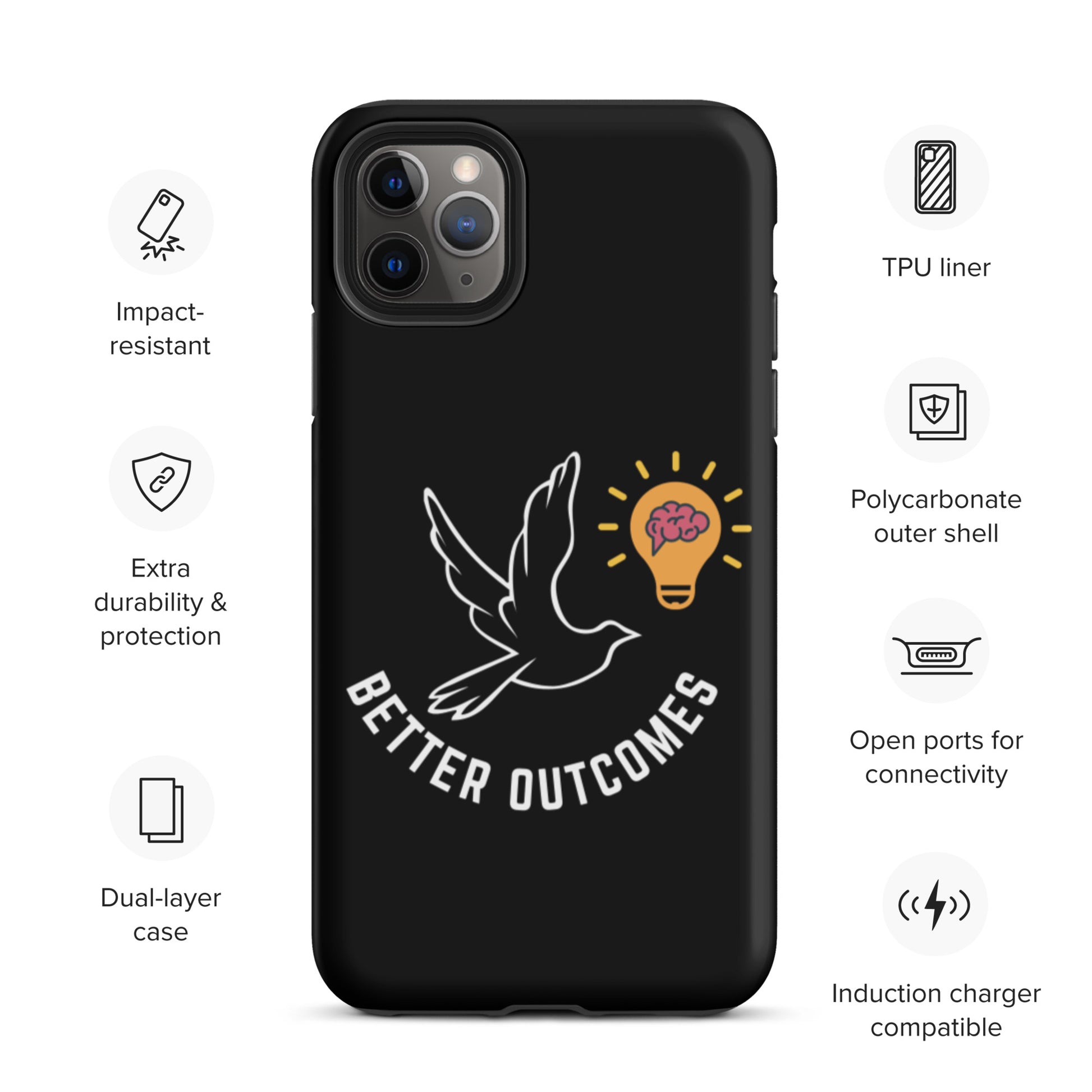 Tough iPhone case | Better Outcomes | Black - Better Outcomes