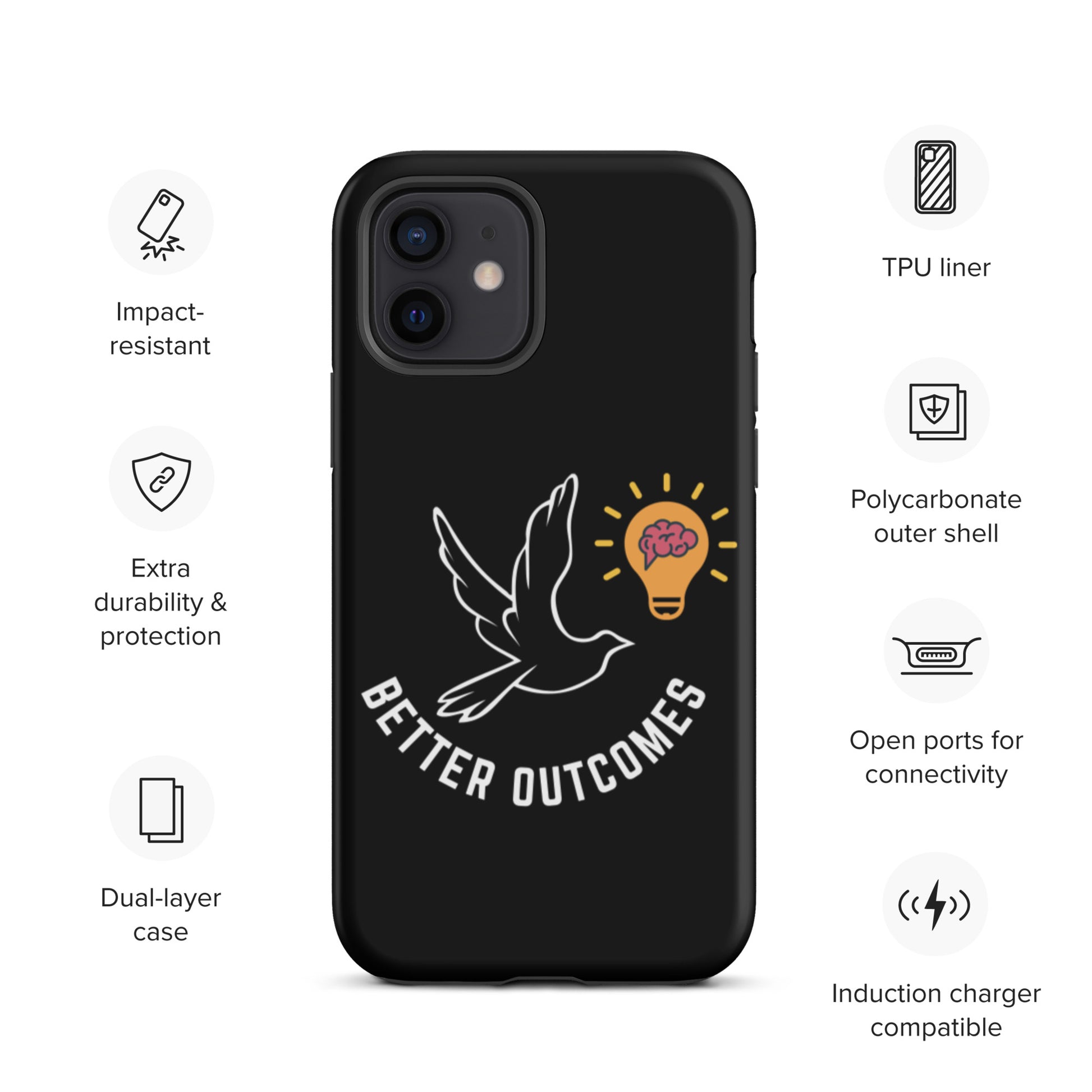 Tough iPhone case | Better Outcomes | Black - Better Outcomes