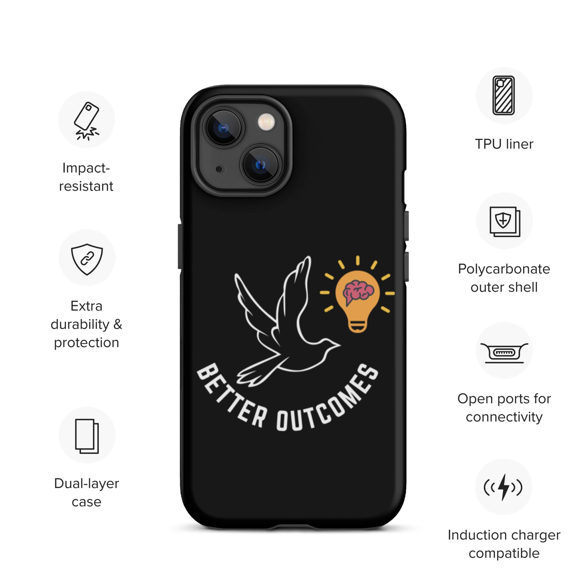 Tough iPhone case | Better Outcomes | Black - Better Outcomes