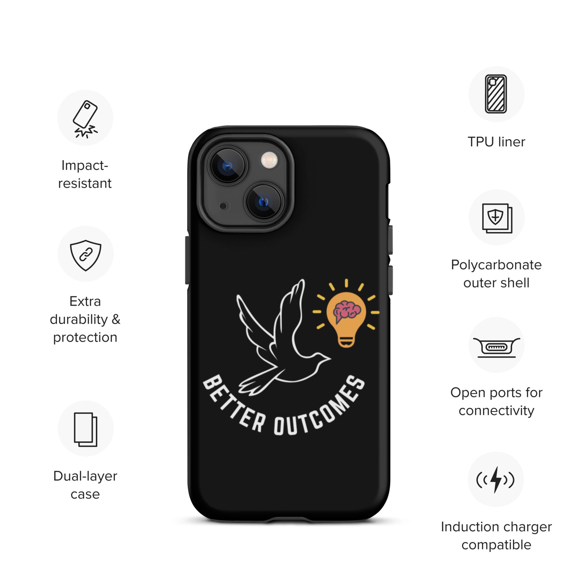 Tough iPhone case | Better Outcomes | Black - Better Outcomes