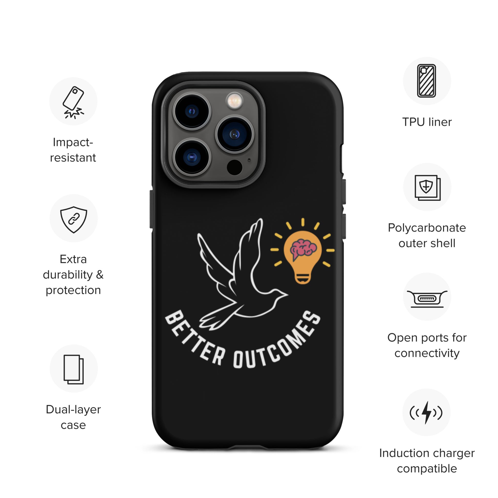 Tough iPhone case | Better Outcomes | Black - Better Outcomes