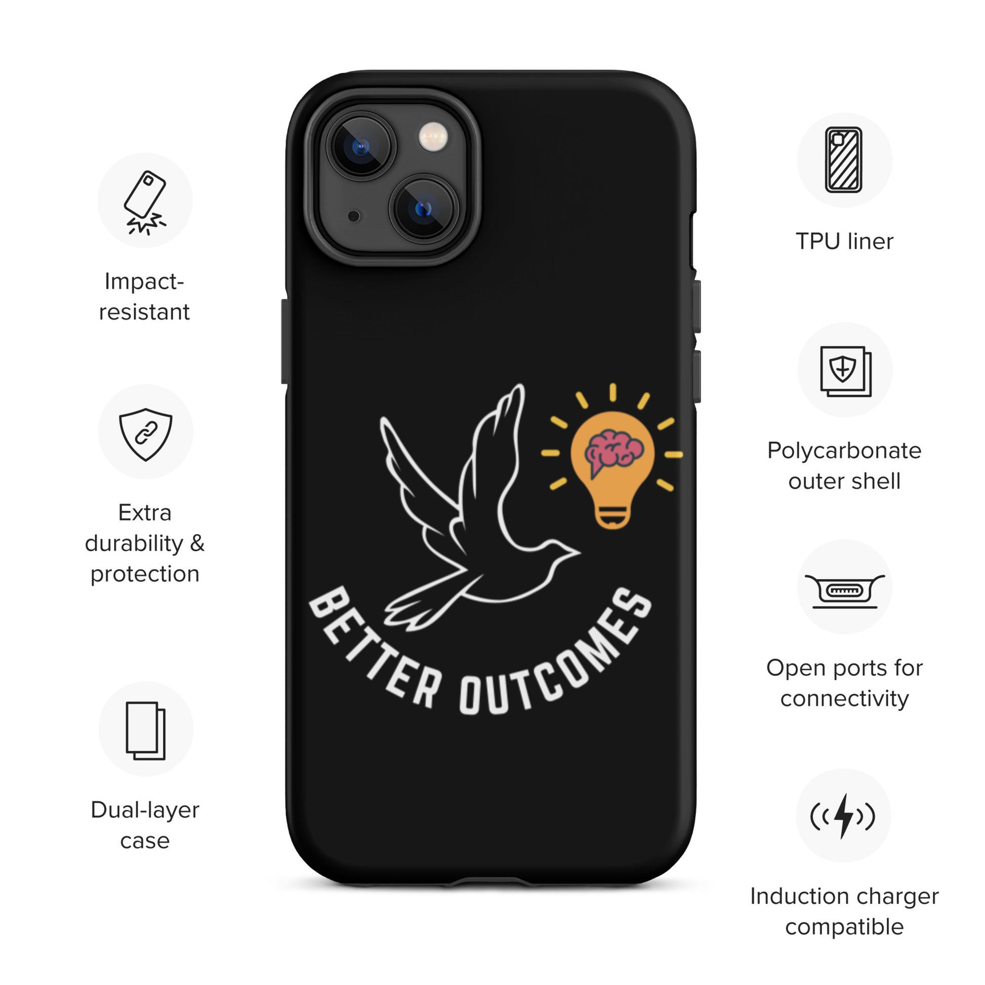 Tough iPhone case | Better Outcomes | Black - Better Outcomes