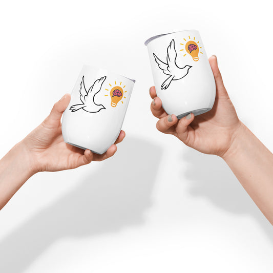 Wine tumbler | Better Outcomes | Logo | White - Better Outcomes